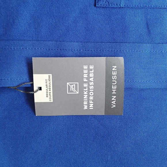 Van Heusen "Wrinkle Free" Short Sleeve Button Down Shirt NEW- Sz. Sm/14.5 - Picture 6 of 10